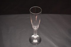 Baccarat Lyra Crystal Clear Column Stem Champagne Flute Glass Toasting 9″ Tall