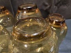 Libbey Amber Gold Juice Bar Glasses Set of 5