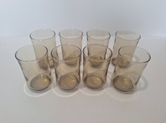 Libbey Tawny Bolero 24 Piece Tumbler Set Vintage Smoke Brown Glasses 82486T