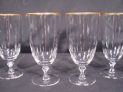 Lenox Mansfield Gold Trim Iced Tea Glasses Set of 6