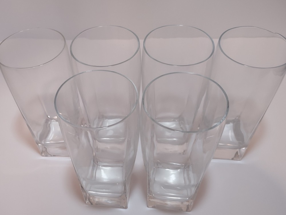 13.5oz Highball Glass Set of Six, Blown Glass Crystal