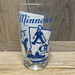 Vintage Hazel Atlas Souvenir State Song Glasses – 5” Tall – Minnesota