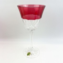 NEW Waterford Crystal Glendora Pink Goblet Wine Glass 8 3/4″ John Connolly 2005