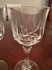 Vintage Cristal D’Arques Durand Crystal Auteuil 6” Water Wine Glasses Set of 2