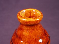 VERY RARE ANTIQUE AMERICAN 1850s LADY’S SHOE FLASK ROCKINGHAM YELLOW WARE MINT