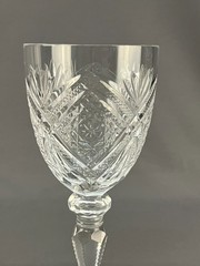 Rare Josair Crystal 8 3/4″ Water Goblet Signed c. 2014: MINT