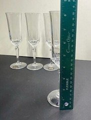 Set Of 4 Toscany Elite Fluted Champagne 8.25” Cocktail 24% Lead Crystal Glasses