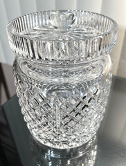 Stefan Collection Tipperary Irish Crystal Covered Biscuit Candy Jar Lead Crystal