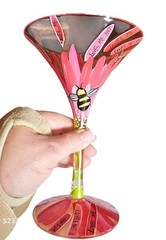 Lolita ‘Loves Me, Loves Me Not’ Handpainted Martini Glass Recipe On Bottom