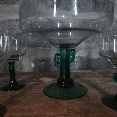 LIBBEY GLASS Juniper Cactus Stem Grande XL Margarita Glass 16oz 12oz