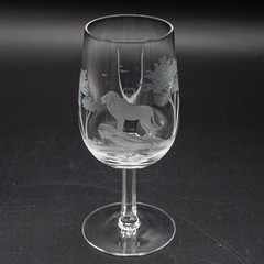Queen Lace Crystal «Kenyan African» Lion Claret Wine Glass – 6 3/4″ #B