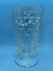 FOSTORIA ~ American Clear ~ Four 6” Ice Tea Glasses ~ USA. Small Cracks See Pics
