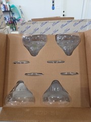 Princess House Set of 4 Etched Crystal 7″ Margarita/Dessert Glasses Model 479