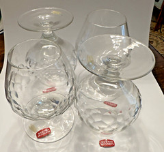 Svend Jensen Set Of 4 Cocktail Brandy Glasses Barware Danish KROSNO Poland MCM