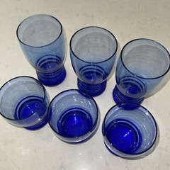 6 PC Vintage Libbey Bangles Tumblers Water & Juice Glasses 12oz & 16oz