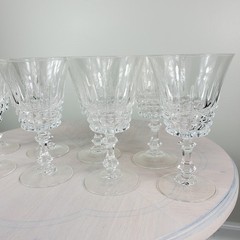 Vintage W.M. Dalton French Lead Crystal Goblets SET OF 8 in Original Boxes No 1