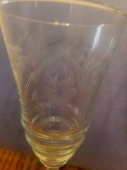 Vintage HEISEY Flower Etched 6.5 in. Clear Water Glasses – 2