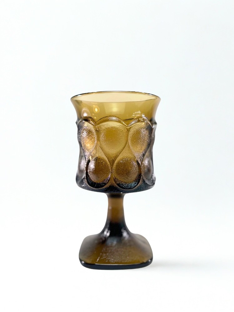 Vintage Noritake Spotlight Ice Tea Glasses 6.5″ Walnut Brown Set of 1 – Heavy!