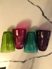 Multicolor Glassware Set 4 Circleware Glass Juice Bistro Wine Barware Quick Sip