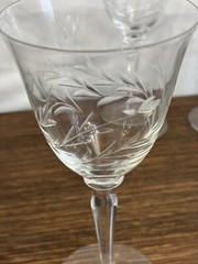 Fostoria Wine Glasses Etched Wheat Pattern Set Of 11