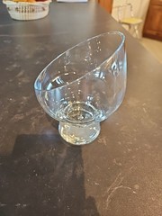 Kosta Boda Sweden Pippa Controlled BUBBLE Slanted 5 1/2″ Whiskey Glass