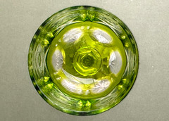 Nachtman? UNK18210 Chartreuse Green Cut Clear Crystal Hock Glass 7 7/8» German