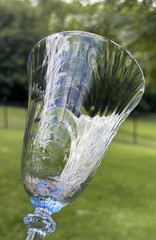 Cambridge Glass Caprice Moonlight Blue Optic 7 3/4″ Water Goblet 300 Stem VGUG