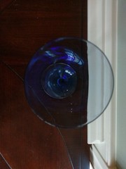 Lenox GEMS Blue Wine Glass Fine Crystal White Jewel Tone Tall Stem Replacement