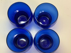 Imperial Glass-Ohio Shaeffer Cobalt Blue Flat Tumblers-Set of 4
