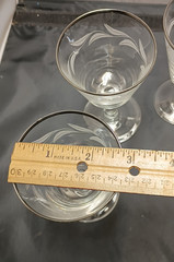 Set 5 Cristal D’Arques Laurel Leaf Glasses Goblets Juice/Wine 4 3/4″T 3oz
