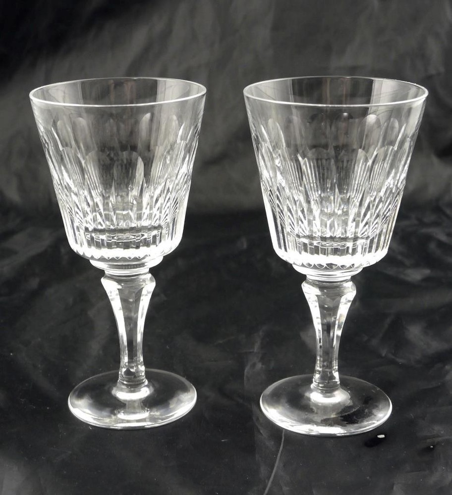 2 Atlantis Algarve Cut Crystal Wine Glass 5-7/8″ Multiple Pairs Available