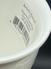 Lenox Butterfly Meadow double wall ceramic thermal travel tumbler with lid
