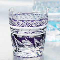 Diamond Hand Cut Purple Crystal Glasses Whiskey Vodka Juice Drinkware 200ml