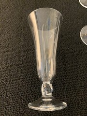 6 Champagne Flutes Model Orval Cut Crystal Daum (Price Per Unit)