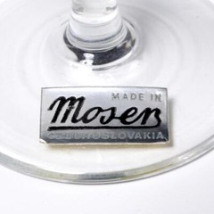 Moser Club Vintage Clear Glass Physiognomic Miniature Snifters With Case
