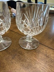 Nachtmann Palais Crystal Set (s) of 2 Footed Tumblers Glasses Wine Water 4 5/8″