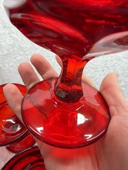 Set Of 4 Fostoria HFM Argus Ruby Red 5” Dessert Glasses – Pristine