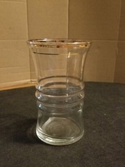 Vintage Clear With Gold Rim Anchor Hocking 4¾» Water Glass Belted