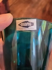 Early NUUTAJARVI NOTSJO KAJ FRANCK 6 Teal Tumblers Set CLEAN Original Box MCM