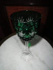 Faberge Odessa Emerald Green Crystal Colored Glass