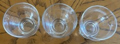 Javit 1950s Etched Wheat Juice Glasses Short Stem Set of 3-VGC-Free Ship
