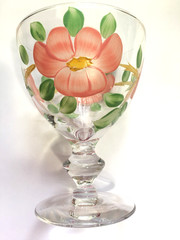 Vtg Franciscan Desert Rose Goblet Imperial Glass 5 inch RAREST size to find