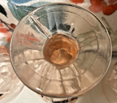 Franciscan Cabaret Pink Wine Glasses 5-1/2” Set of 3 Blush Rosé Stemware