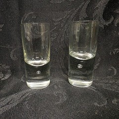 Kosta Boda Pippi Clear set of 2 Wine Aquavit Glasses 3 3/8″