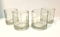 ANCHOR HOCKING MANCHESTER TARTAN OLD FASHIONED GLASSES – SET OF 4