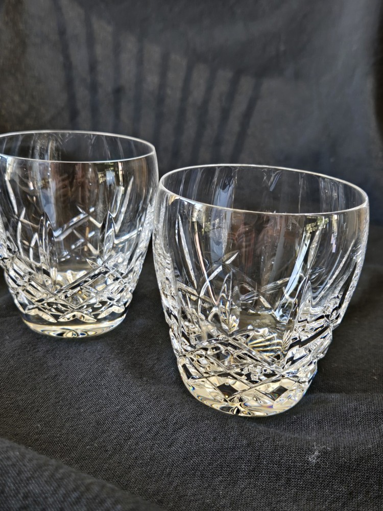 Waterford Crystal ARAGLIN Old Fashioned 9 Oz Rocks Glass Set of 2 Ireland