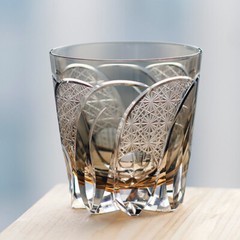 Handmade Drinking Glass Cup Amber Gray Color Best for Whisky Drinking 320ml 1PC