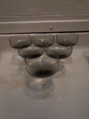 MID CENTURY ORREFORS RHAPSODY SMOKE PALMQVIST SET OF 14 WATER GOBLETS