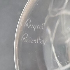 Two Royal Brierly «Ascot» Crystal Glass Cognac Brandy Snifter Glasses