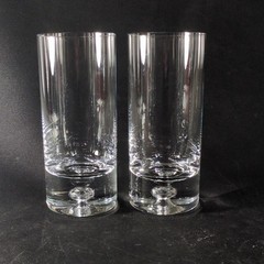 BLOCK KARLSTADT HIGHBALL GLASSES, Cut Lead Crystal, 6 1/8″, 14 Oz, POLAND, 2PCS